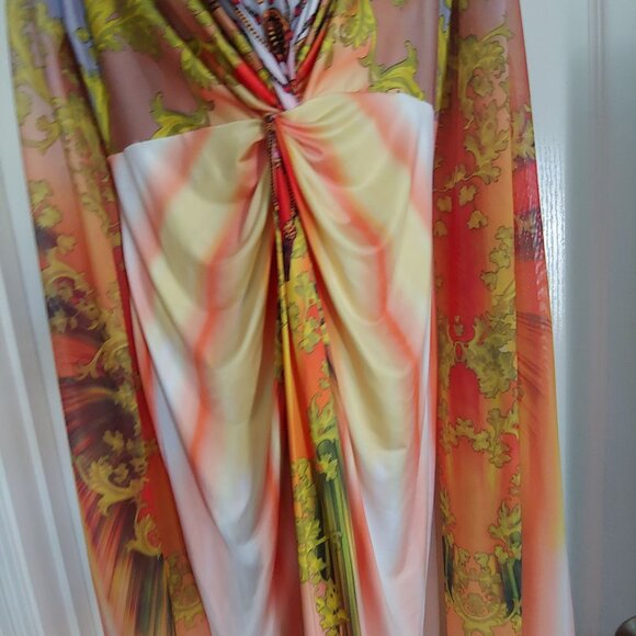 Venus Long Tropical Vacation Tropical Resort Cruise Ethereal Dress L Exotic - Picture 8 of 15